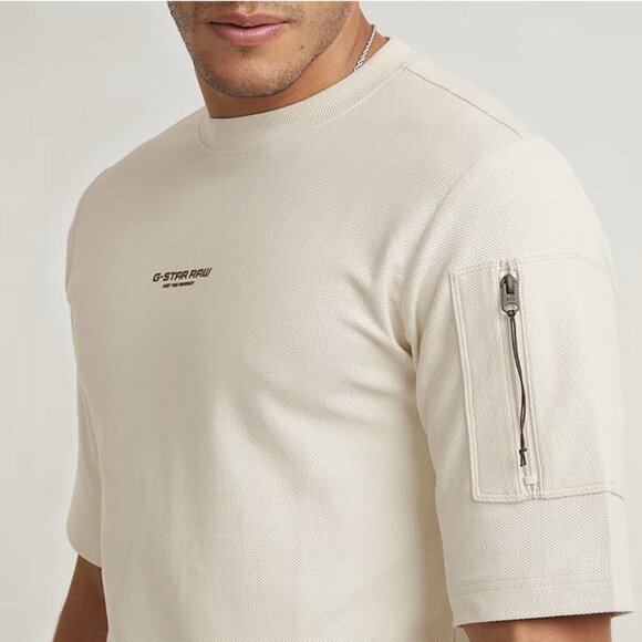 G-STAR RAW Mens P-3 Short Sleeve Tweeter Whitebait - Picture 12 of 12
